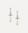 Vivienne Westwood Pearl Drop Earrings Silver Pearls / Zirconia Women In Silver