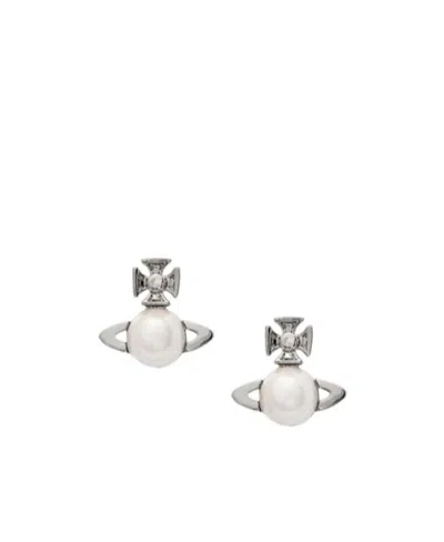 Vivienne Westwood Pearl Earrings In Metallic