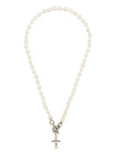 Vivienne Westwood Pearl-embellishment Necklace In White