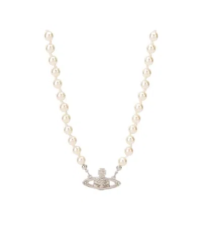 Vivienne Westwood Pearl Necklace In White