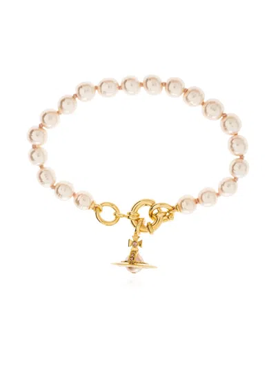 Vivienne Westwood Pearl-orb Bracelet In Gold
