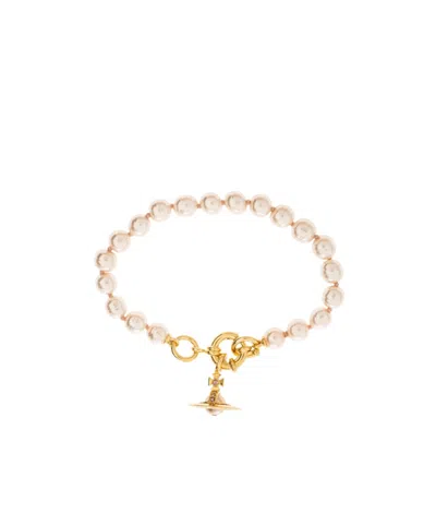 Vivienne Westwood Pearl-orb Bracelet In Yellow