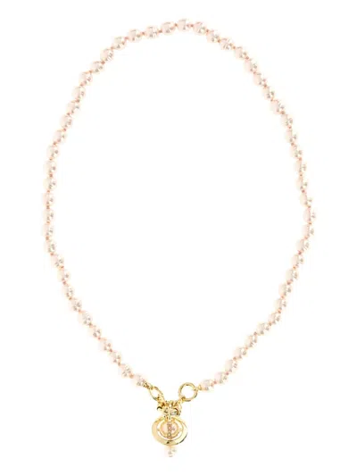 Vivienne Westwood Pearl Orb Necklace In Gold