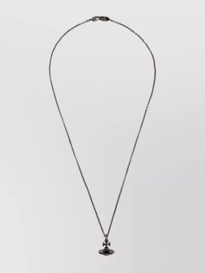 Vivienne Westwood Pendant Chain Link Necklaces In Gray
