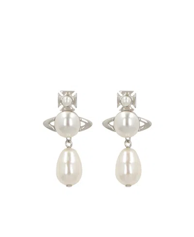 Vivienne Westwood Pendant Earrings In White