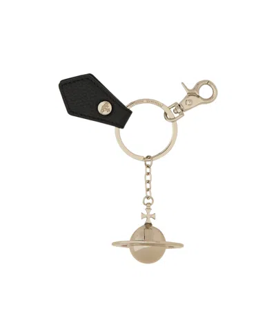Vivienne Westwood Women Portachiave "3d Orb" In Black