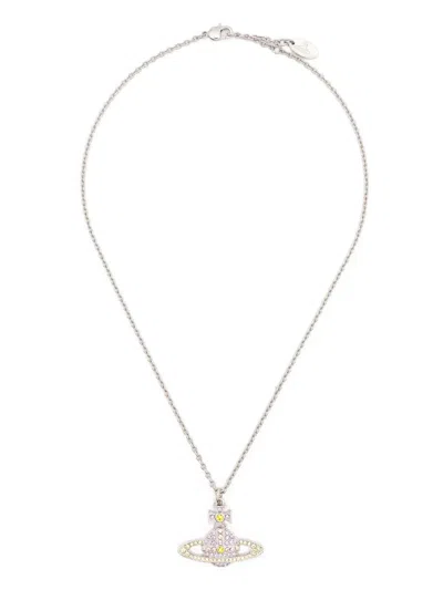 Vivienne Westwood Pendant Orb Necklace In Silver