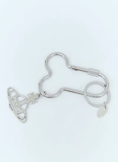 Vivienne Westwood Penis Carabiner Keyring In Silver