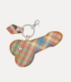 Vivienne Westwood Penis Keyring Buccia D'arancia Heather-plaid One Size Unisex In Multi