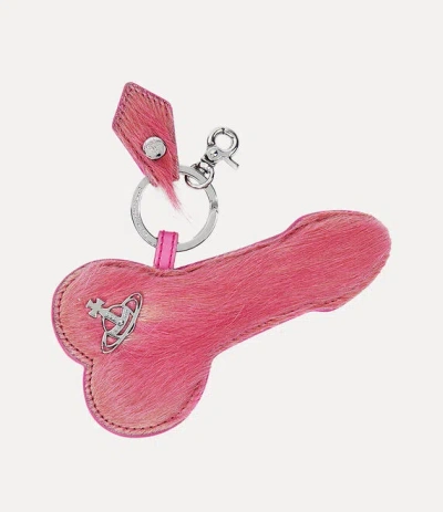 Vivienne Westwood Penis Keyring In Pink