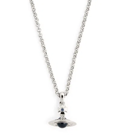 Vivienne Westwood Petite Orb Pendant Necklace In Black