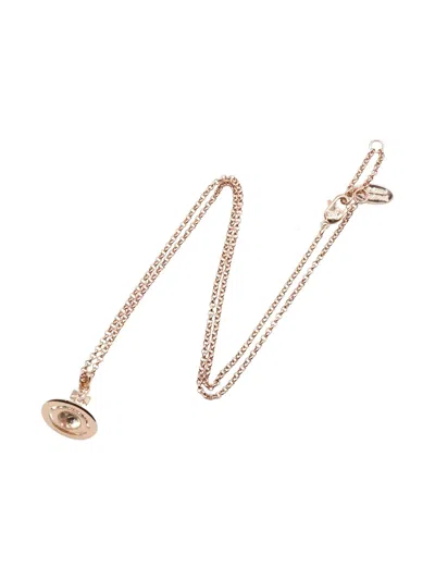 Pre-owned Vivienne Westwood Petite Orb Pendant Necklace In Pink