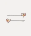 Vivienne Westwood Petra Bobby Pins Platinum-gold-coral Platinum-gold-coral Unisex
