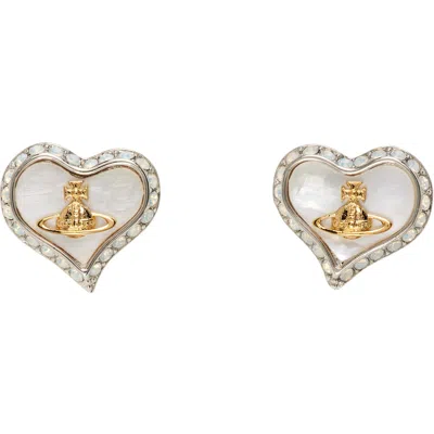 Vivienne Westwood Petra Earrings In P556 Platinum/gold/w