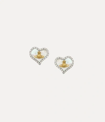 Vivienne Westwood Petra Earrings Platinum-gold-white-pearl-tint-mop-white-opal Platinum-gold-white-pearl-tint-mop-whit