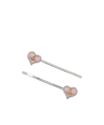 Vivienne Westwood Petra Hair Clip In Pink