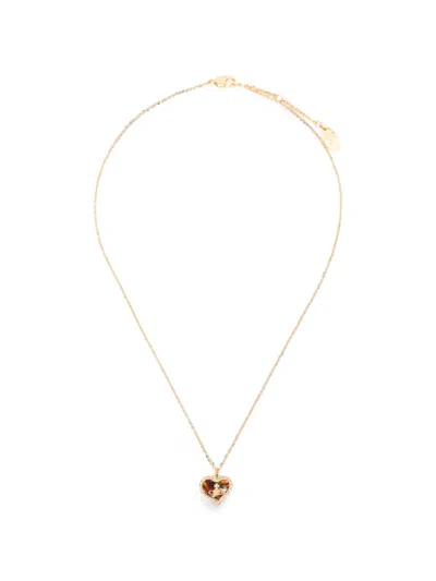 Vivienne Westwood Petra Heart Necklace In Gold