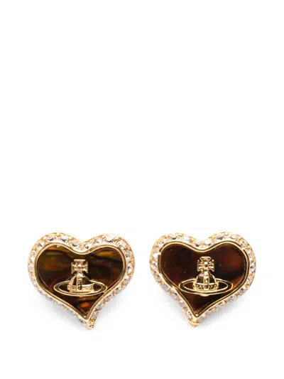 Vivienne Westwood Petra Orb Earrings In Gold