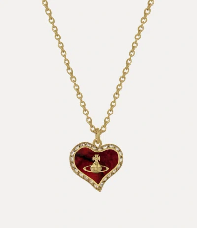 Vivienne Westwood Petra Pendant Necklace Gold-copper-red-mop-honey-crystal Gold-copper-red-mop-honey-crystal Women In Pink