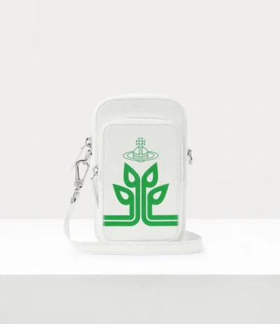 Vivienne Westwood Phone Crossbody Bag In White