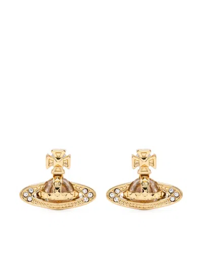 Vivienne Westwood Pina Bas Relief Earrings In Gold