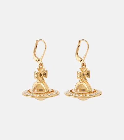 Vivienne Westwood Pina Crystal-embellished Earrings In Gold