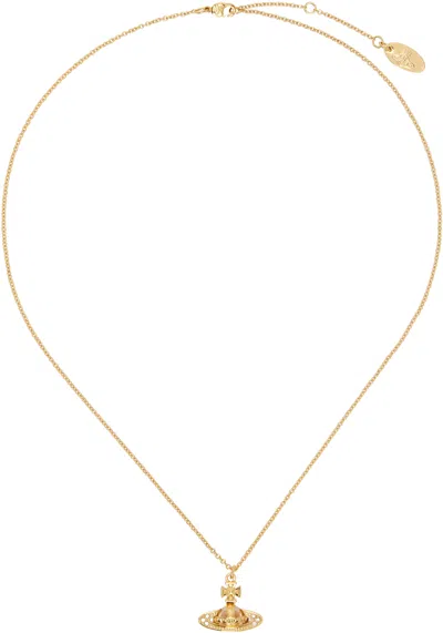 Vivienne Westwood Pina Small Bas Relief Pendant Necklace In Gold