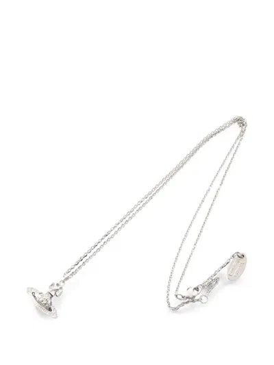 Pre-owned Vivienne Westwood Pina Small Bas Relief Pendant Necklace In Silver