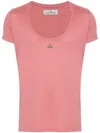 Vivienne Westwood Orb-embroidered T-shirt In Pink
