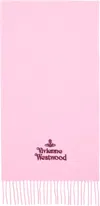 Vivienne Westwood Pink Embroidered Scarf