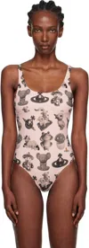 Vivienne Westwood Pink Figurines Straight Swimsuit