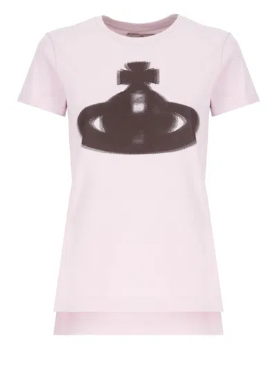 VIVIENNE WESTWOOD VIVIENNE WESTWOOD PINK HALFTONE ORB T-SHIRT