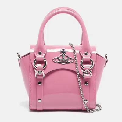 Pre-owned Vivienne Westwood Pink Patent Leather Mini Betty Tote
