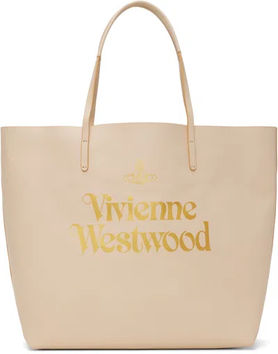 Vivienne Westwood Pink Studio Shopper Tote In Ss25-g202
