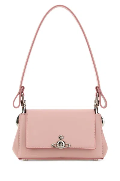Vivienne Westwood Pink Synthetic Leather Small Hazel Shoulder Bag