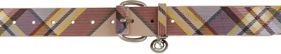 Vivienne Westwood Pink Wide Alex Charm Belt In Ss25-k303