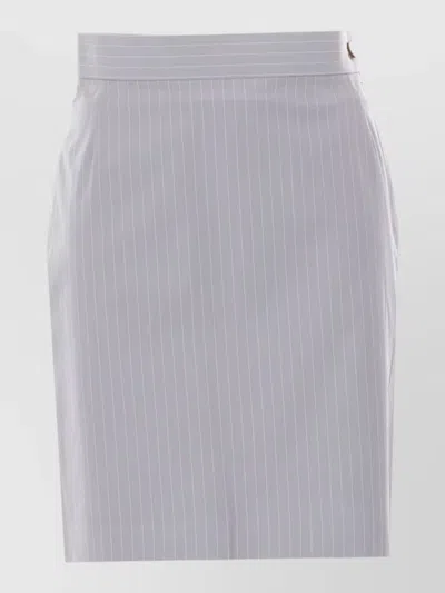 Vivienne Westwood Tailored Mini Skirt With Subtle Pinstripe Pattern In White