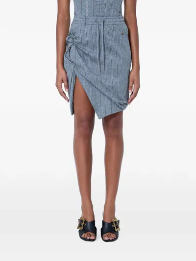 Vivienne Westwood Pinstripe-pattern Mini Skirt In Blue