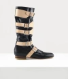 Vivienne Westwood Pirate Boot Leather Black 6-39 Unisex In Black