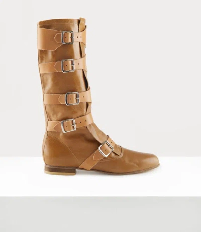Vivienne Westwood Pirate Boot Leather Tan 3-36 Unisex