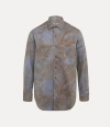 Vivienne Westwood Pj Shirt Printed Shirting Coffee-stain L Unisex In Multi