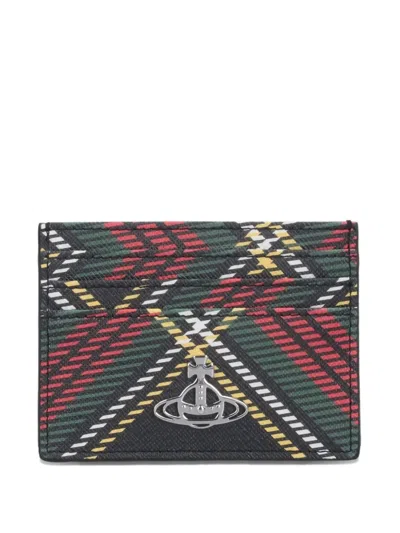 Vivienne Westwood Plaid Card-holder In Black