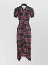Vivienne Westwood Pulling Dress Tartan Piquet Red-green Xl Women