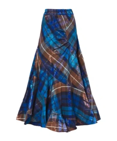 Vivienne Westwood Plaid Maxi Skirt In Multi
