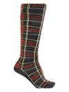 Vivienne Westwood Plaid-pattern Knee-high Socks In Multi