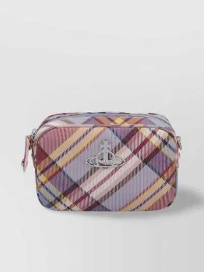 Vivienne Westwood Plaid Rectangular Shoulder Bag With Adjustable Strap