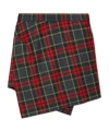 Vivienne Westwood Asymmetric Wrap Skirt With Check Pattern And Button Fastening In Red