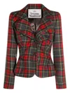 Vivienne Westwood Plaid Tailored Jacket With Notch Lapel And Button-detail Cuffs In Multi