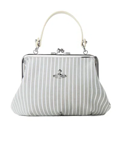 Vivienne Westwood Plain Leather Handbag In White