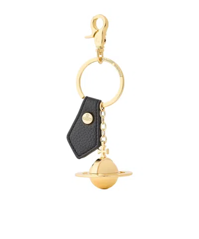 Vivienne Westwood Planet Pendant Keychain In Gold